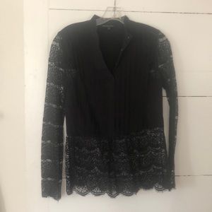 Cute Black Lace Marissa Webb top XS